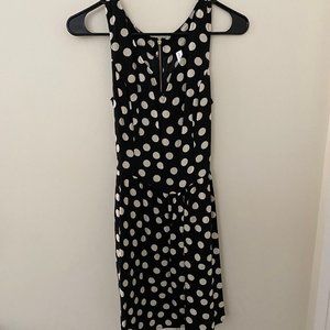 Polka Dot V-Neck Dress with tie waist